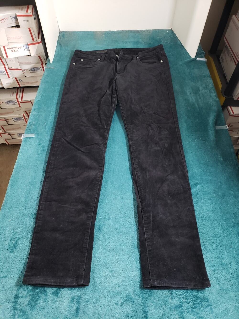 Kut from The Kloth Jeans Size 12 Womens Black Corduroy Mid-Rise Diana Skinny